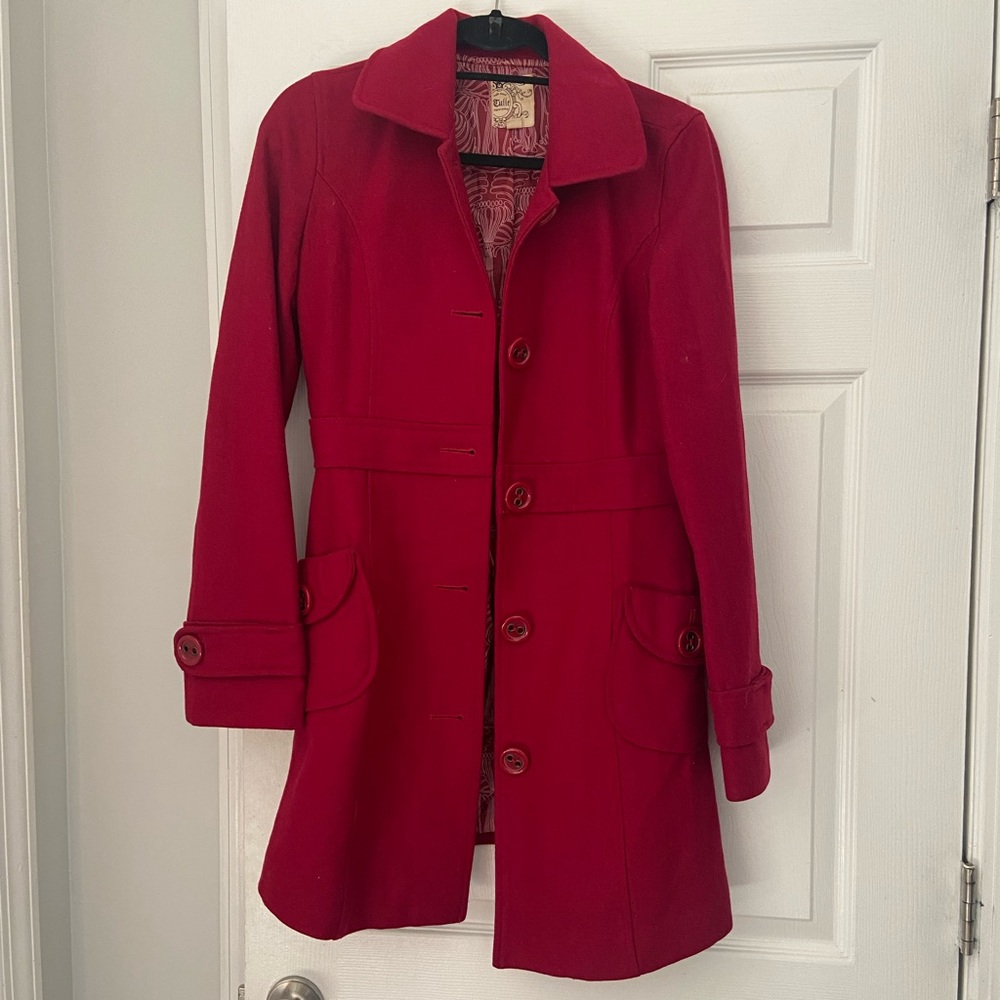 Red Wool Winter Coat